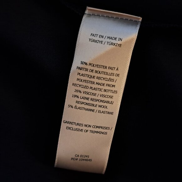 SIMONS pleated wool blend midi skirt, navy, sz 10 - Picture 9 of 9